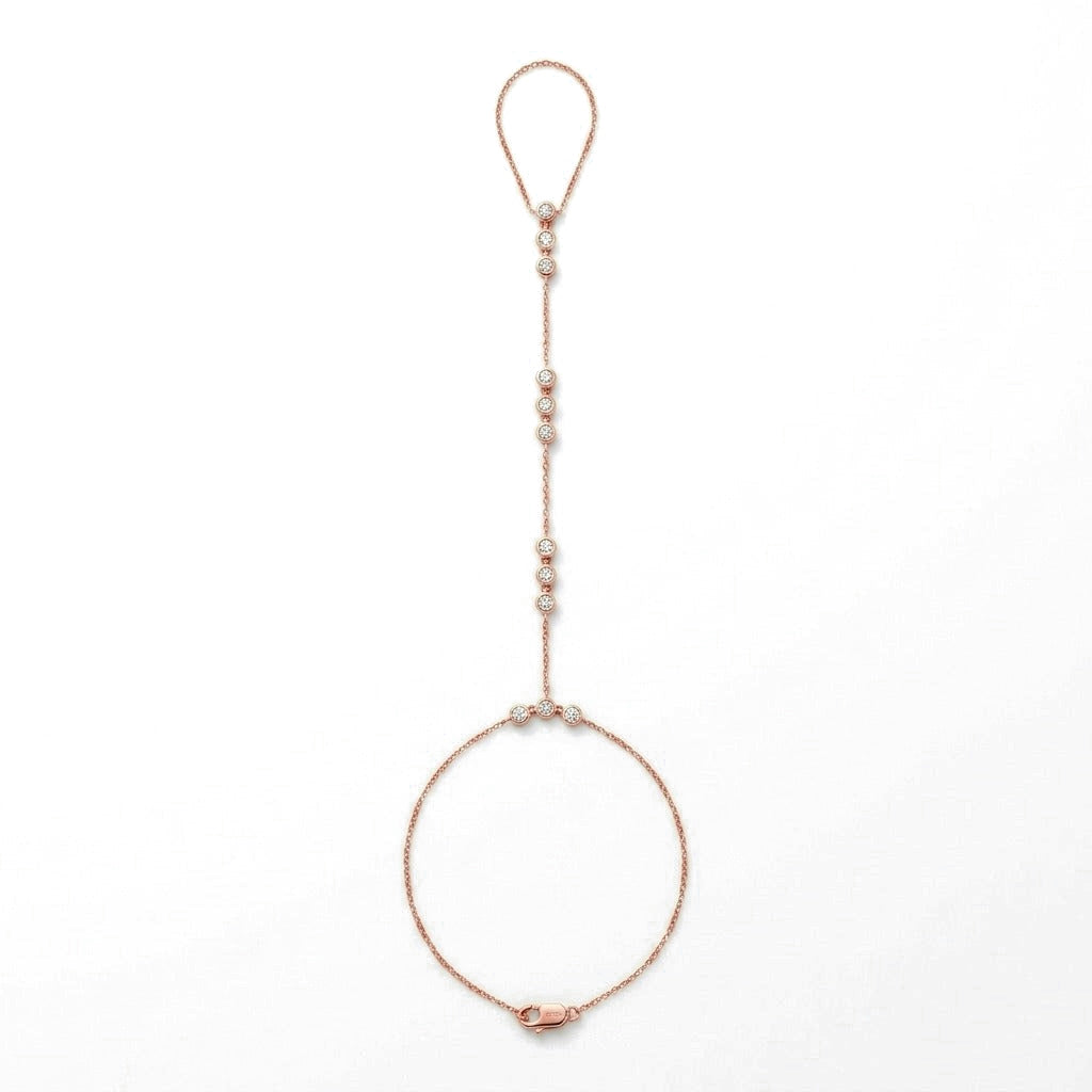 Fabienne bracelet in 14K rose gold with a lab-grown diamond