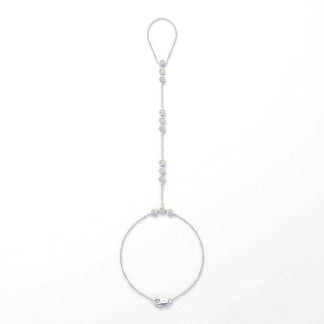 Fabienne bracelet in 14K white gold with a lab-grown diamond