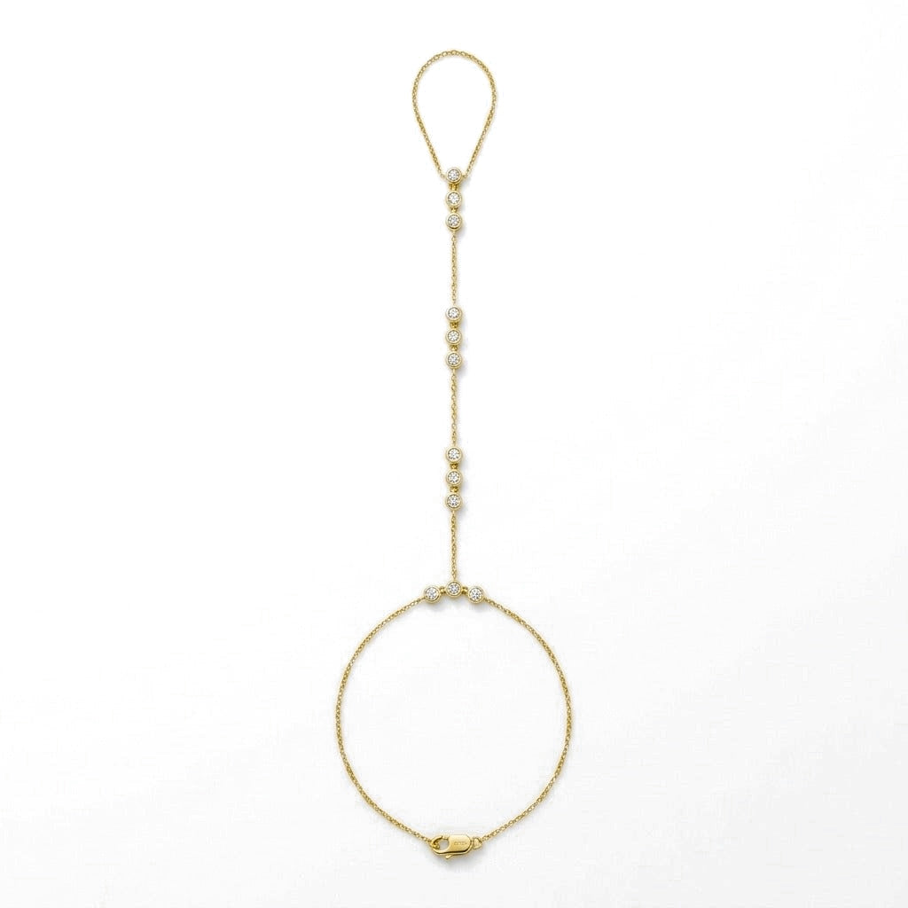Fabienne bracelet in 14K yellow gold with a lab-grown diamond