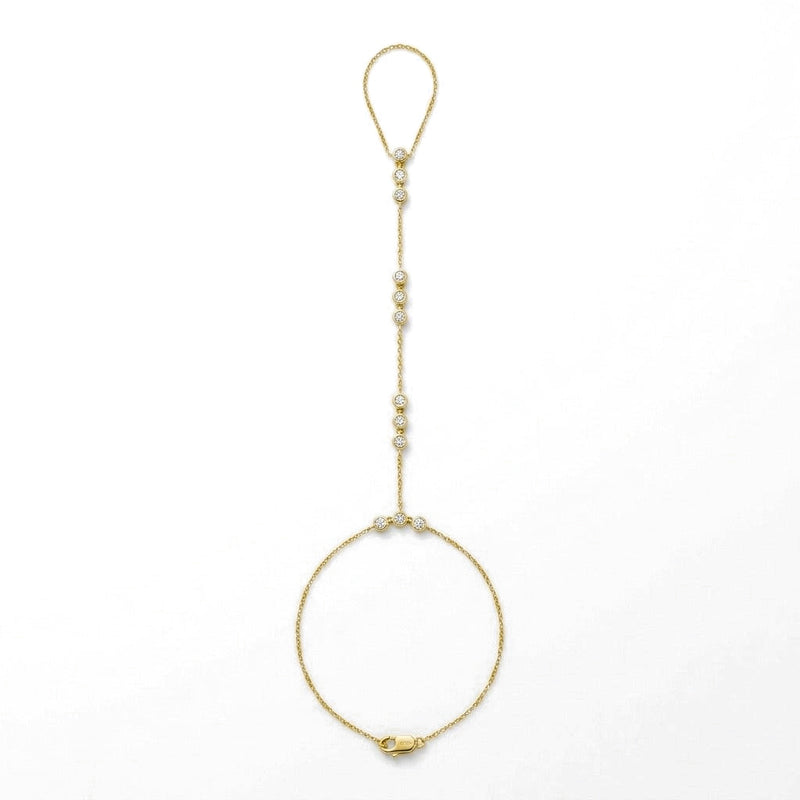 Fabienne bracelet in 14K yellow gold with a lab-grown diamond