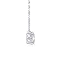 Gabrielle necklace in 14K white gold with an oval-cut lab-grown diamond