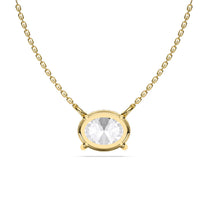 Gabrielle necklace in 14K yellow gold with an oval-cut lab-grown diamond