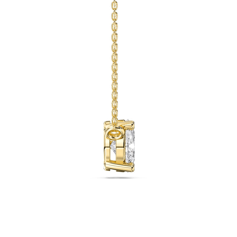 Helena necklace in 14K yellow gold with a pear-cut lab-grown diamond