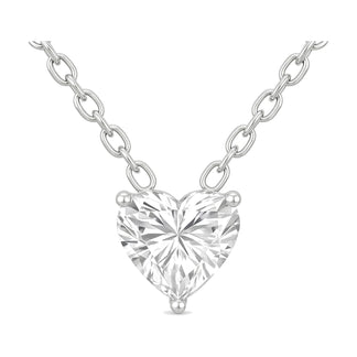 Isabelle necklace in 14K white gold with a heart-cut lab-grown diamond