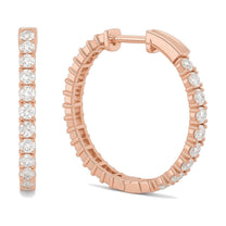 Juliana earrings in 14K rose gold with a lab-grown diamond
