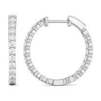 Juliana earrings in 14K white gold with a lab-grown diamond