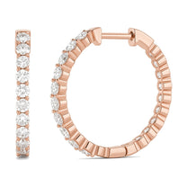 Laetitia earrings in 14K rose gold with a lab-grown diamond