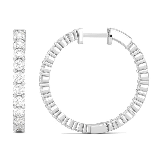 Laetitia earrings in 14K white gold with a lab-grown diamond