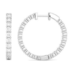 Laetitia earrings in 14K white gold with a lab-grown diamond