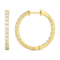 Laetitia earrings in 14K yellow gold with a lab-grown diamond