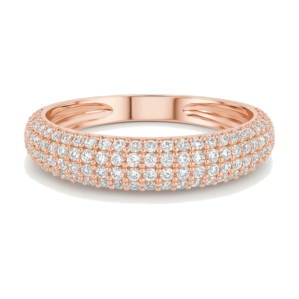 Lauren ring in 14K rose gold with a lab-grown diamond