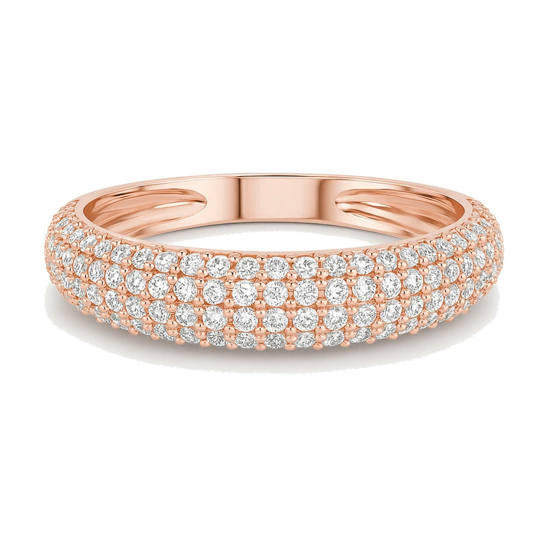 Lauren ring in 14K rose gold with a lab-grown diamond