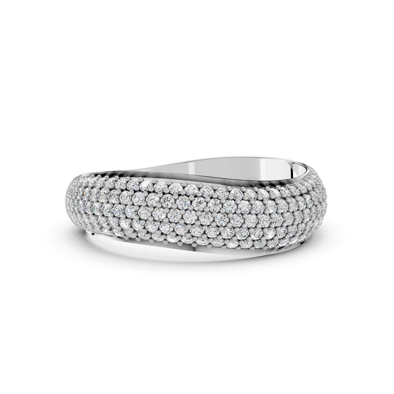 Leonore ring in 14K white gold with a lab-grown diamond