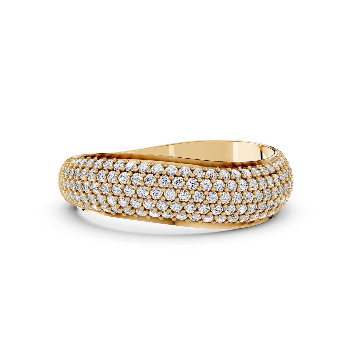 Leonore ring in 14K yellow gold with a lab-grown diamond
