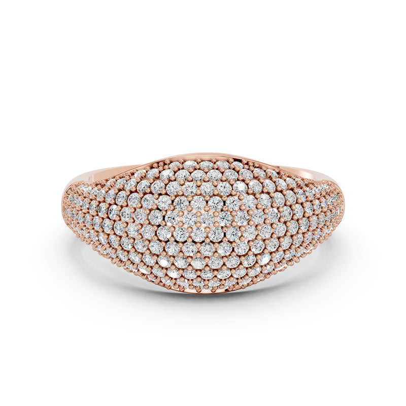 Liliane ring in 14K rose gold with a lab-grown diamond