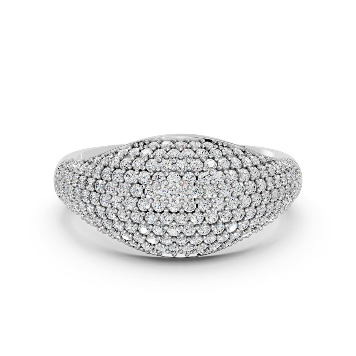 Liliane ring in 14K white gold with a lab-grown diamond