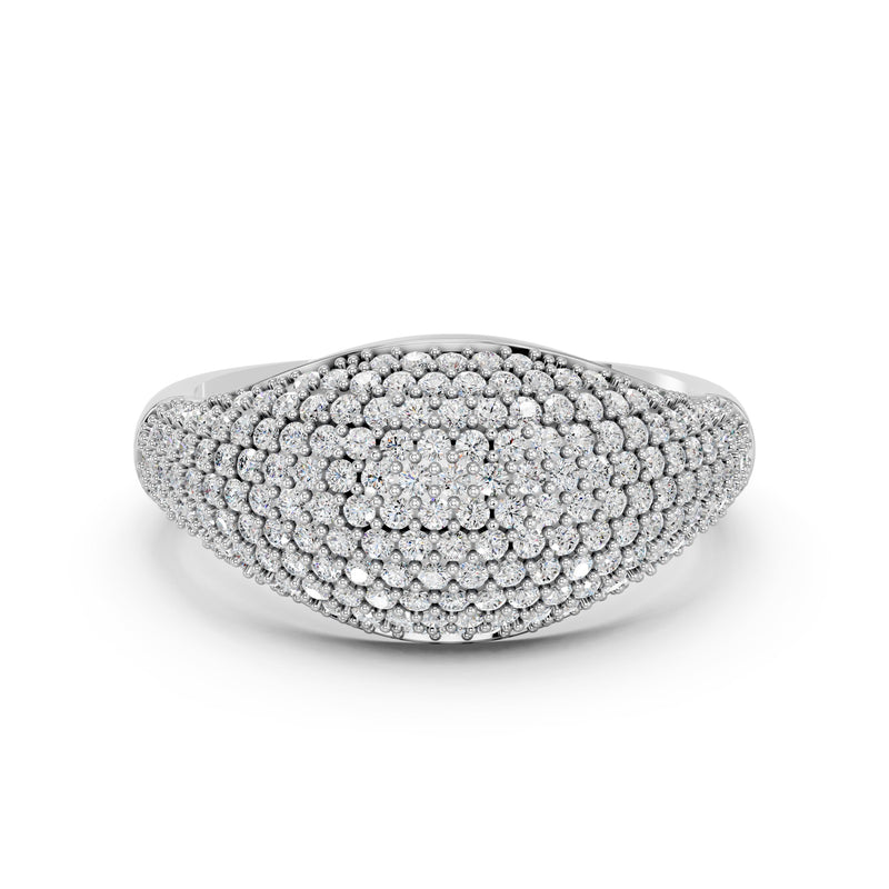 Liliane ring in 14K white gold with a lab-grown diamond