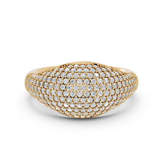 Liliane ring in 14K yellow gold with a lab-grown diamond