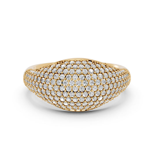 Liliane ring in 14K yellow gold with a lab-grown diamond