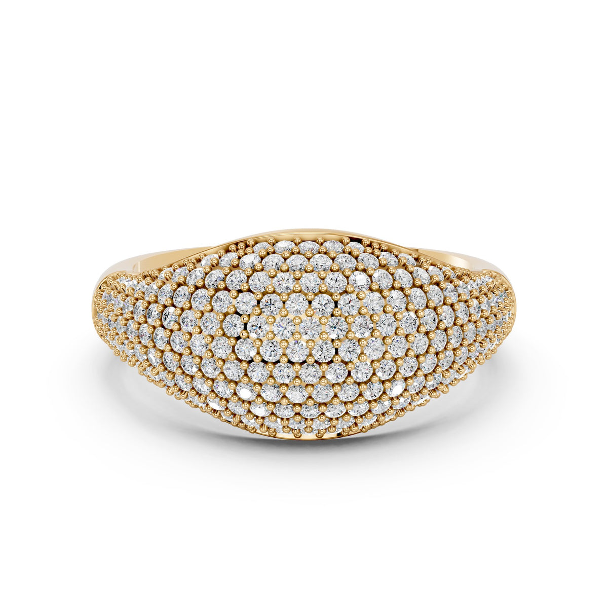 Liliane ring in 14K yellow gold with a lab-grown diamond