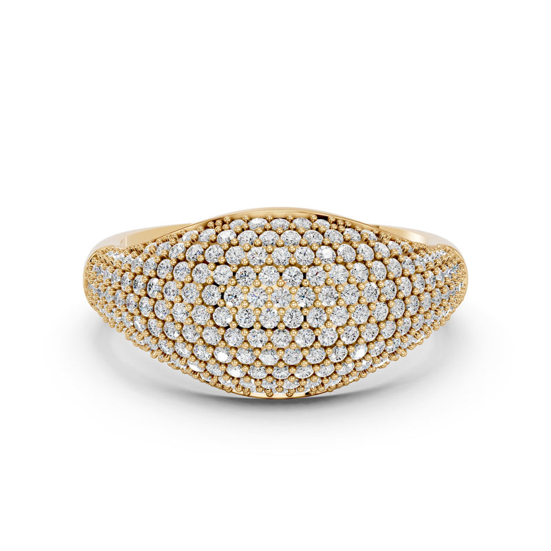 Liliane ring in 14K yellow gold with a lab-grown diamond