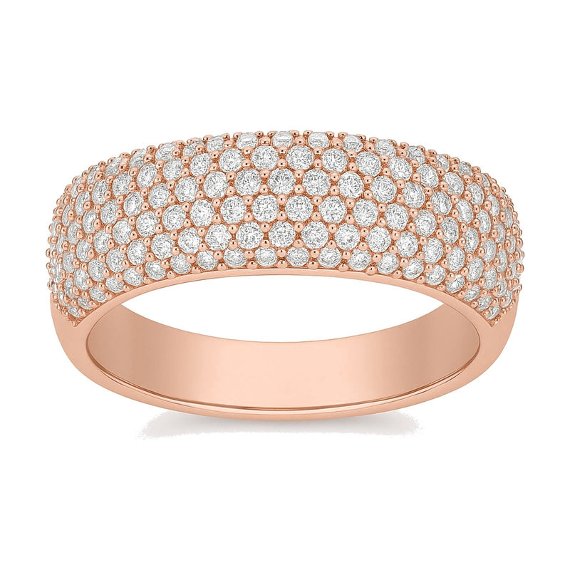 Lise ring in 14K rose gold with a lab-grown diamond