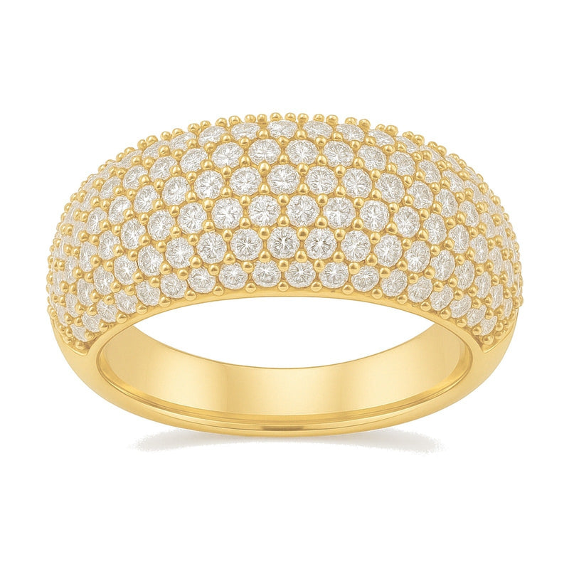 Lise ring in 14K yellow gold with a lab-grown diamond