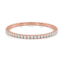 Louise bracelet in 14K rose gold with a lab-grown diamond