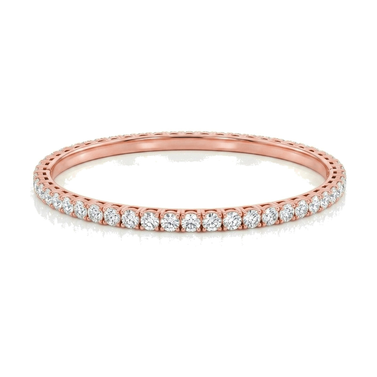 Louise bracelet in 14K rose gold with a lab-grown diamond