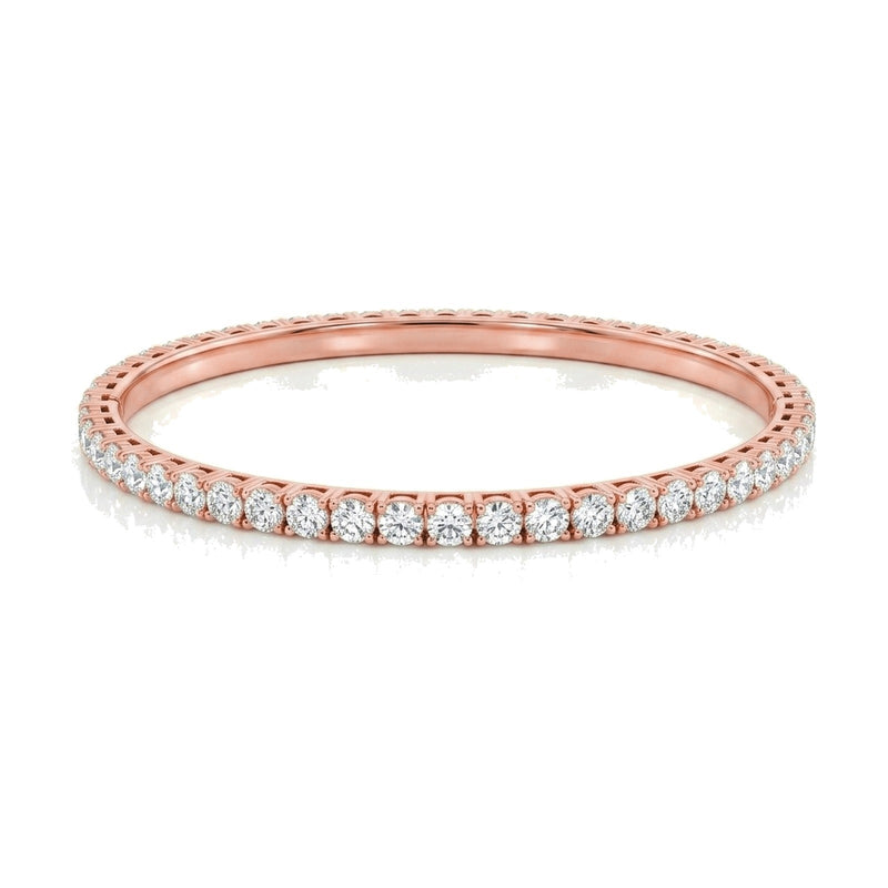 Louise bracelet in 14K rose gold with a lab-grown diamond