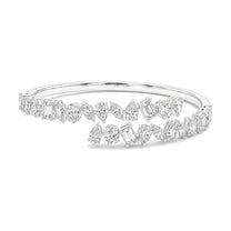 Micaela bracelet in 14K white gold with an emerald-cut lab-grown diamond