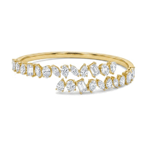 Micaela bracelet in 14K yellow gold with an emerald-cut lab-grown diamond
