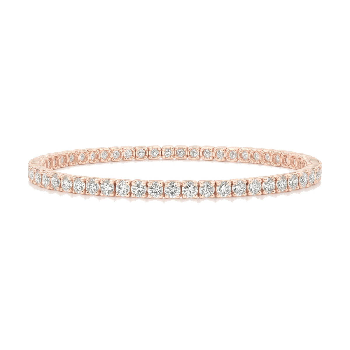 Mireille bracelet in 14K rose gold with round-cut lab-grown diamonds