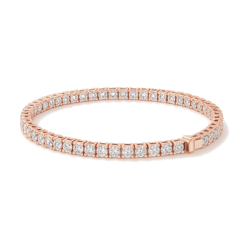 Mireille bracelet in 14K rose gold with round-cut lab-grown diamonds