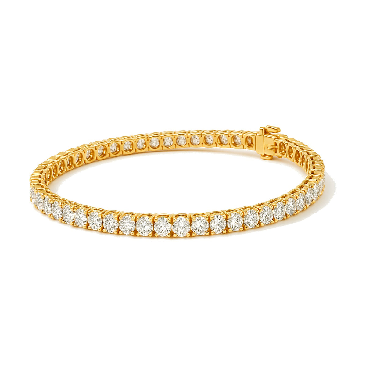 Mireille bracelet in 14K yellow gold with round-cut lab-grown diamonds