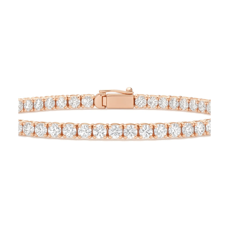 Nathalie bracelet in 14K rose gold with round-cut lab-grown diamonds