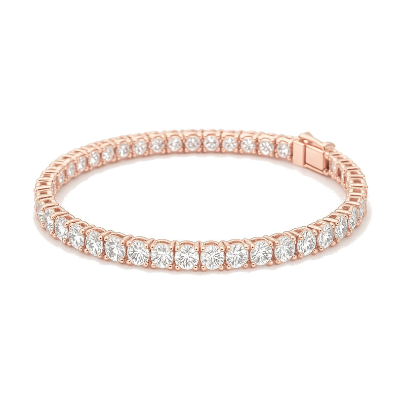 Nathalie bracelet in 14K rose gold with round-cut lab-grown diamonds