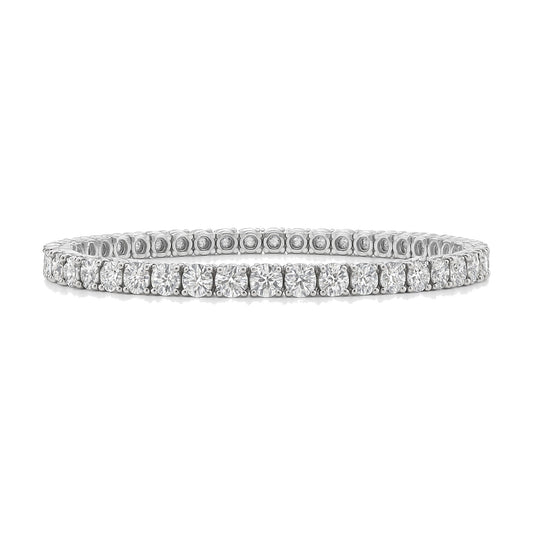 Nathalie bracelet in 14K white gold with round-cut lab-grown diamonds