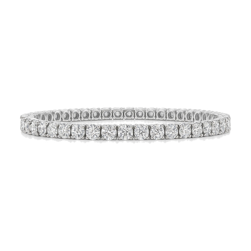 Nathalie bracelet in 14K white gold with round-cut lab-grown diamonds