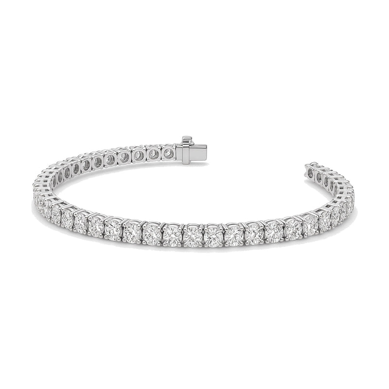 Nathalie bracelet in 14K white gold with round-cut lab-grown diamonds