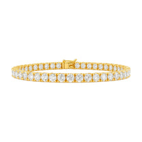 Nathalie bracelet in 14K yellow gold with round-cut lab-grown diamonds