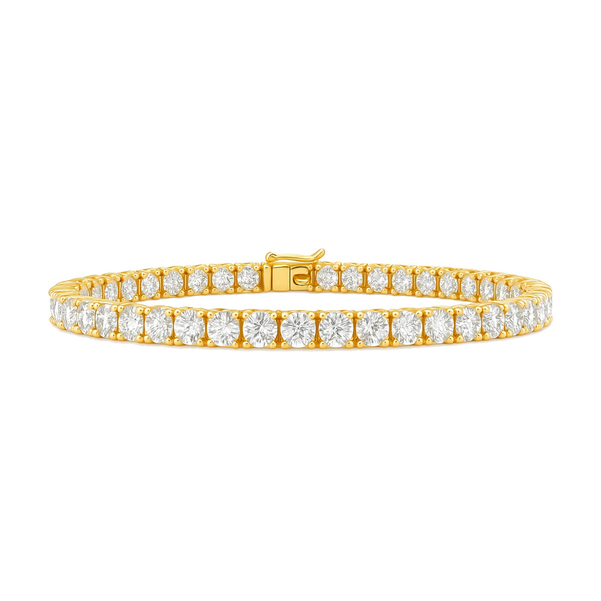 Nathalie bracelet in 14K yellow gold with round-cut lab-grown diamonds