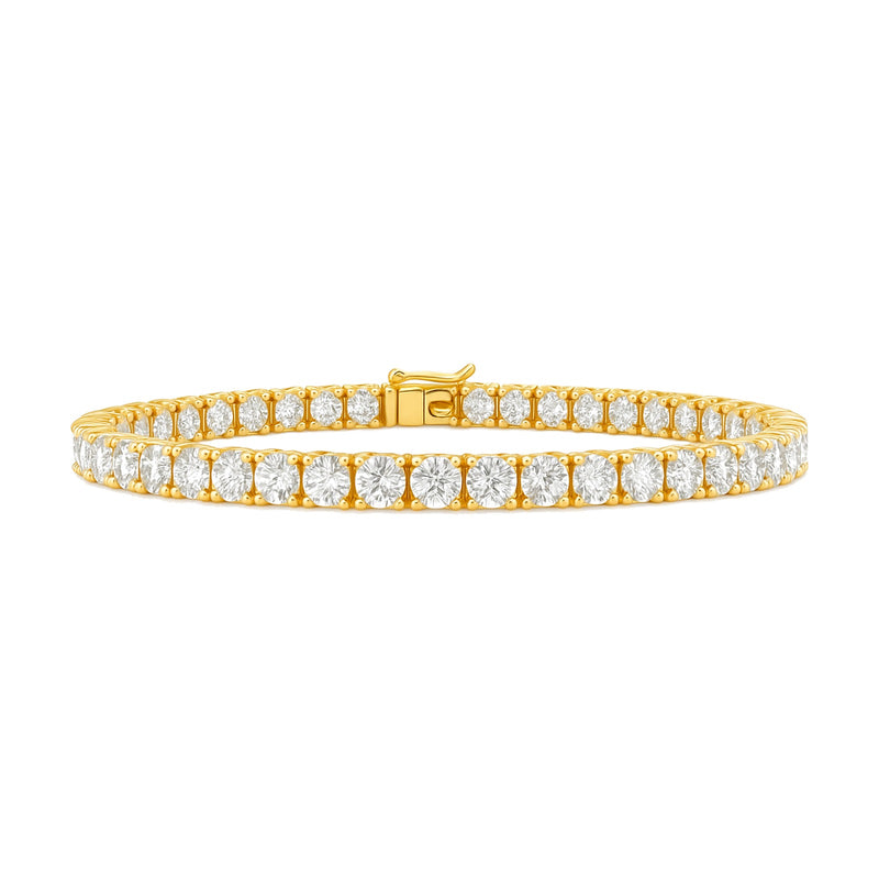 Nathalie bracelet in 14K yellow gold with round-cut lab-grown diamonds