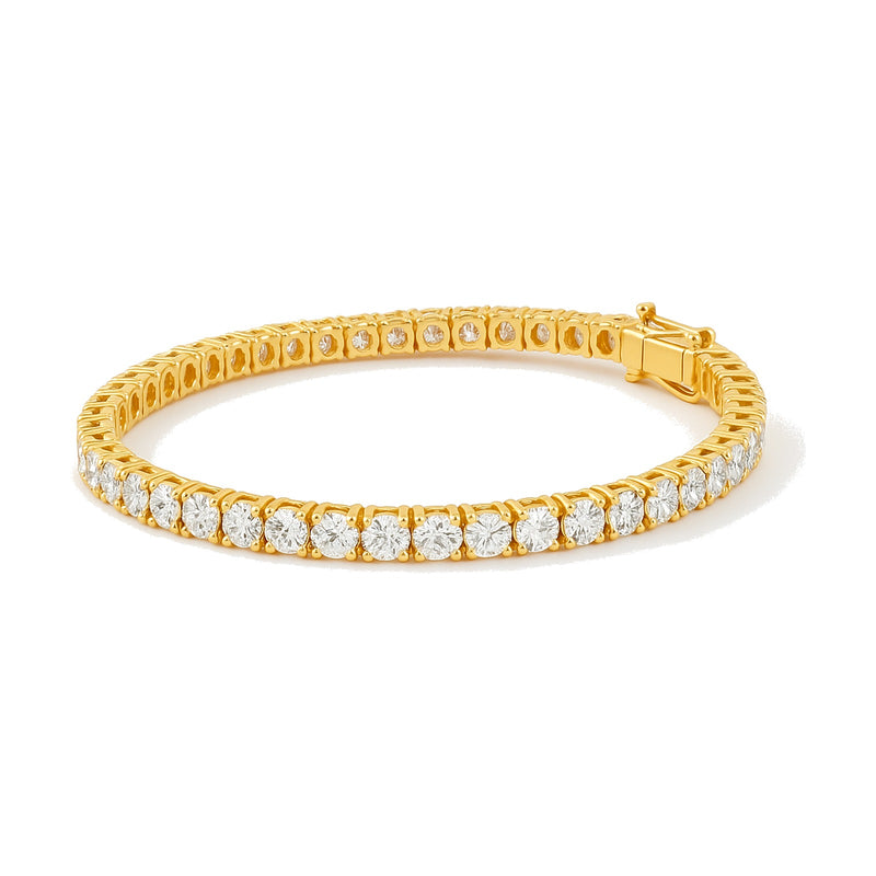 Nathalie bracelet in 14K yellow gold with round-cut lab-grown diamonds