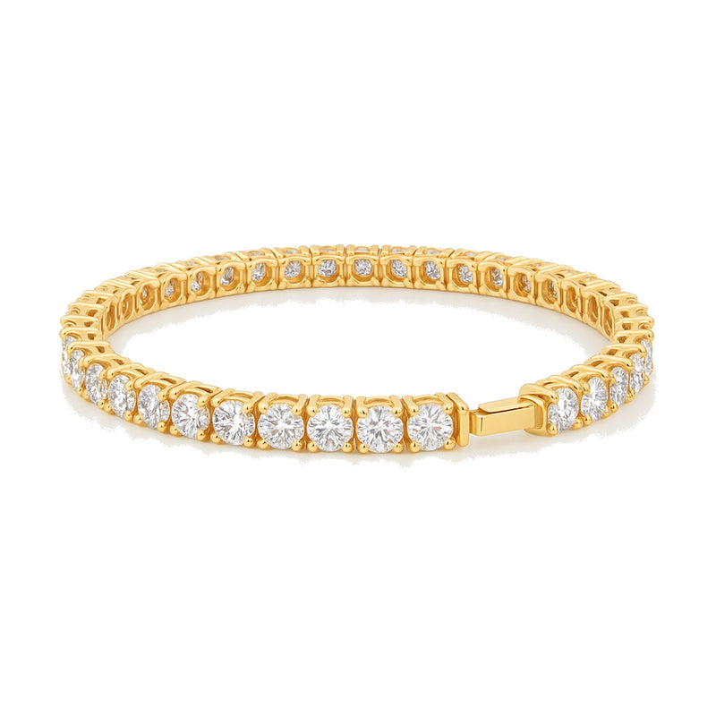 Noemie bracelet in 14K yellow gold with round-cut lab-grown diamonds