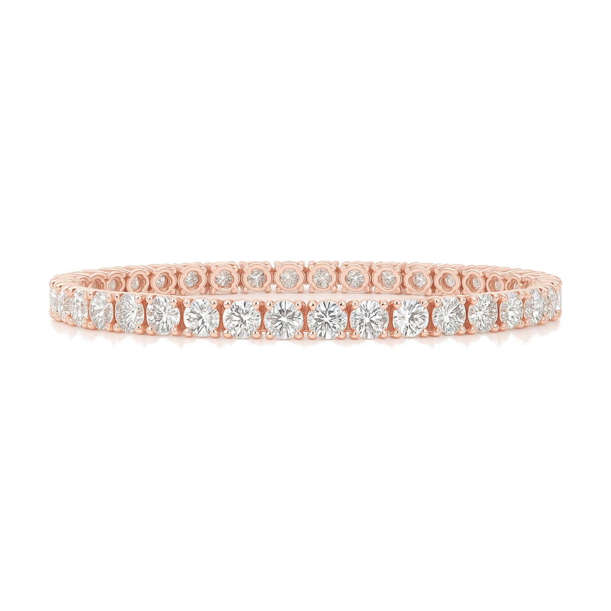 Océane bracelet in 14K rose gold with round-cut lab-grown diamonds