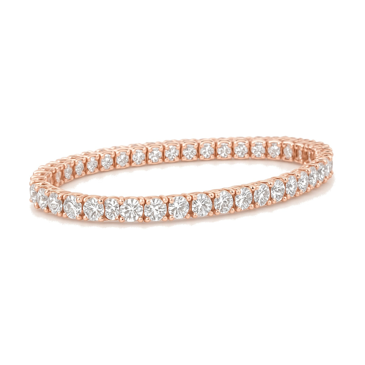Océane bracelet in 14K rose gold with round-cut lab-grown diamonds