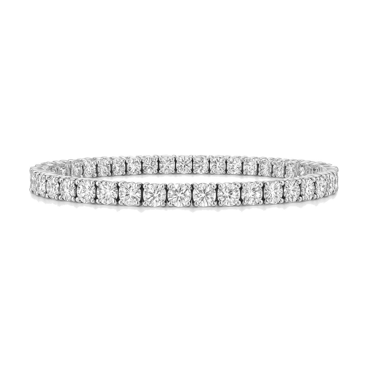 Océane bracelet in 14K white gold with round-cut lab-grown diamonds