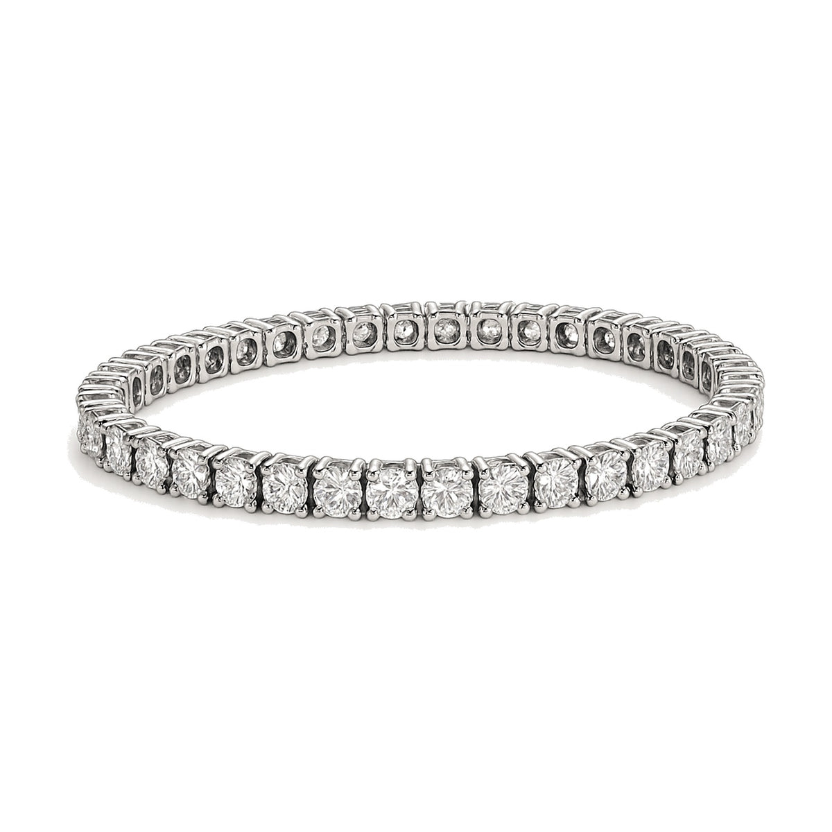 Océane bracelet in 14K white gold with round-cut lab-grown diamonds