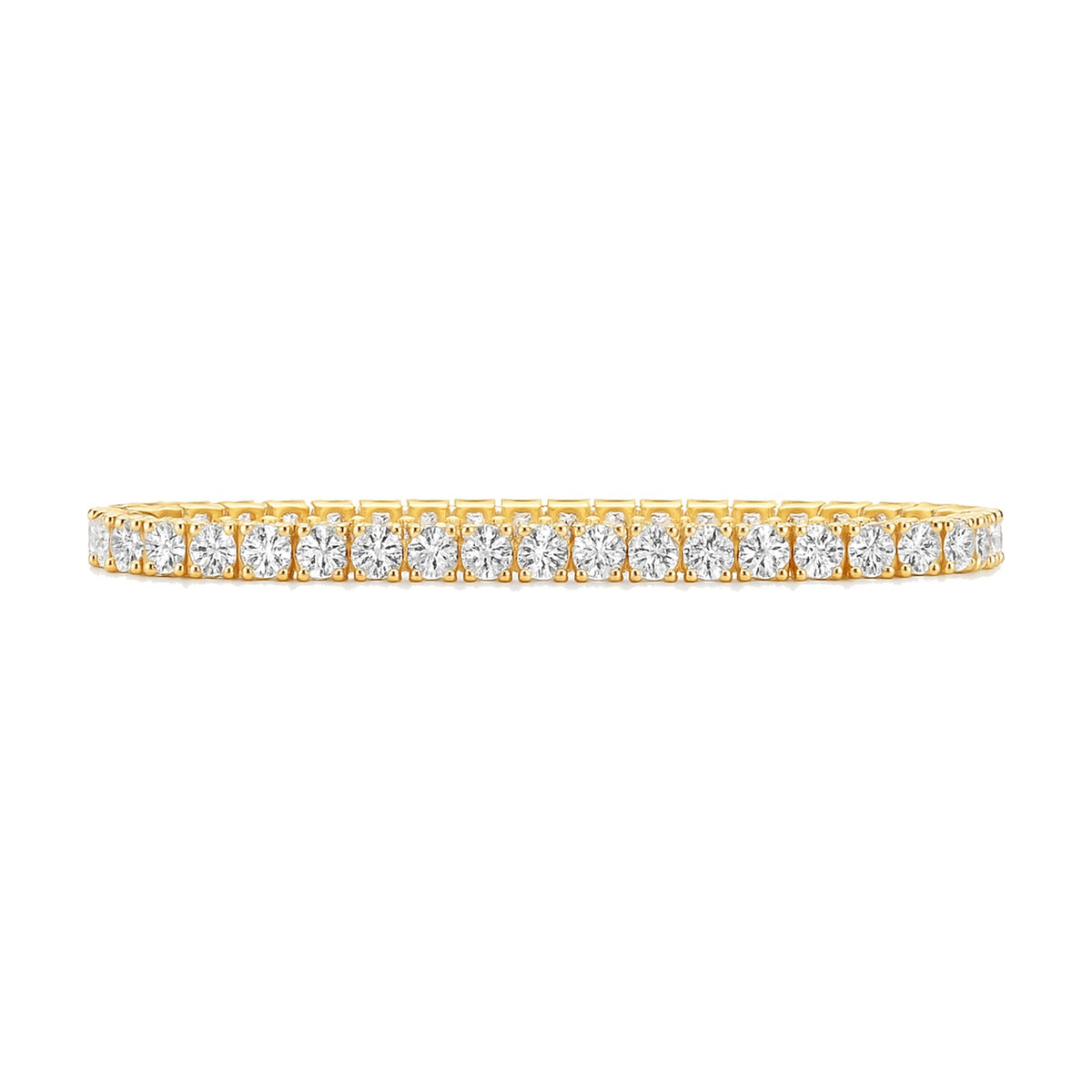 Océane bracelet in 14K yellow gold with round-cut lab-grown diamonds